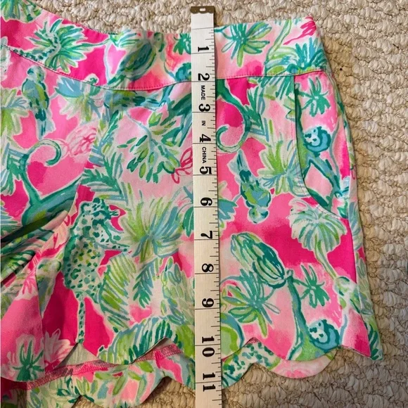 Lilly Pulitzer Dahlia Pink and Green Floral Shorts - Picture 8 of 11